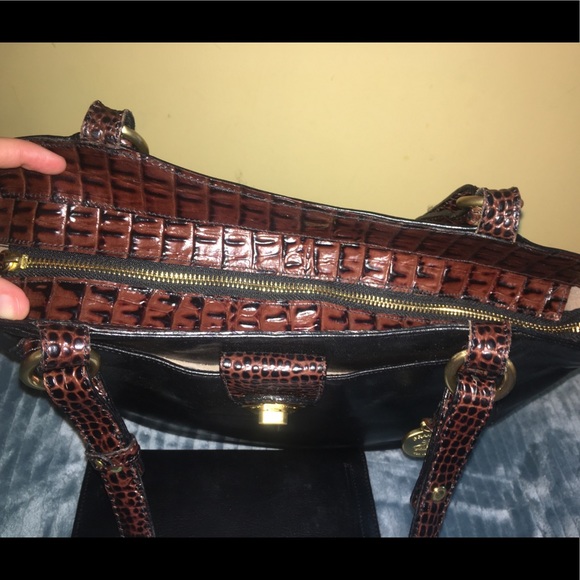 Brahmin Collete With Matching Clutch in Black Tusc - Picture 5 of 8